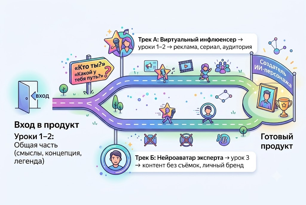 развилка при создании курсов